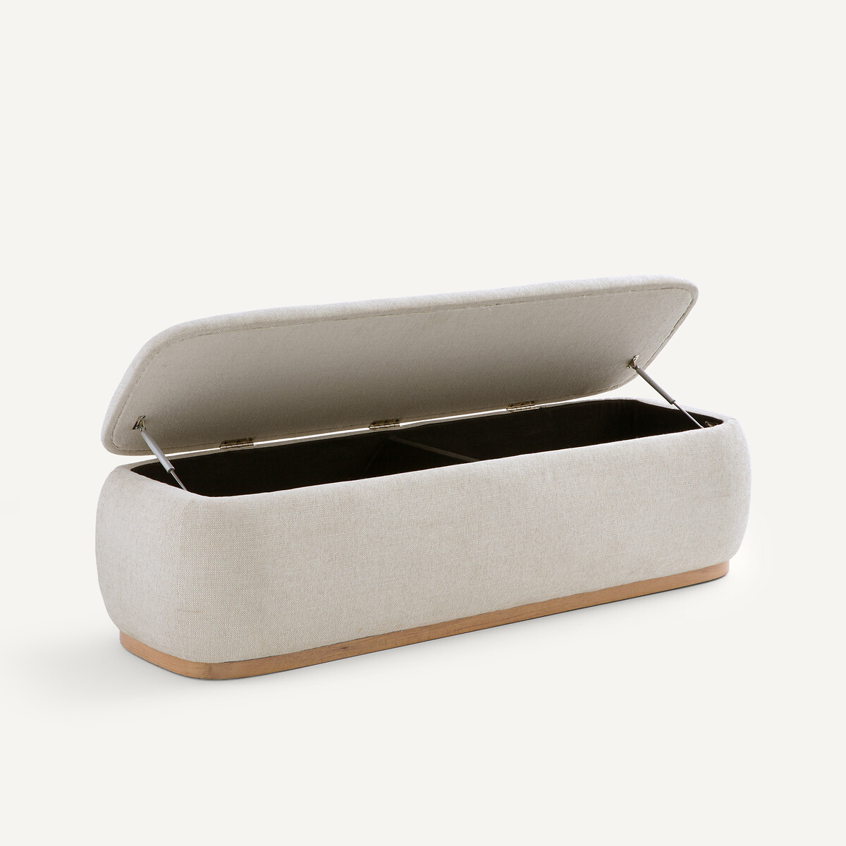 Banco con caja de almacenamiento para pie de cama en tejido texturizado, JERRY cáñamo, AM.PM