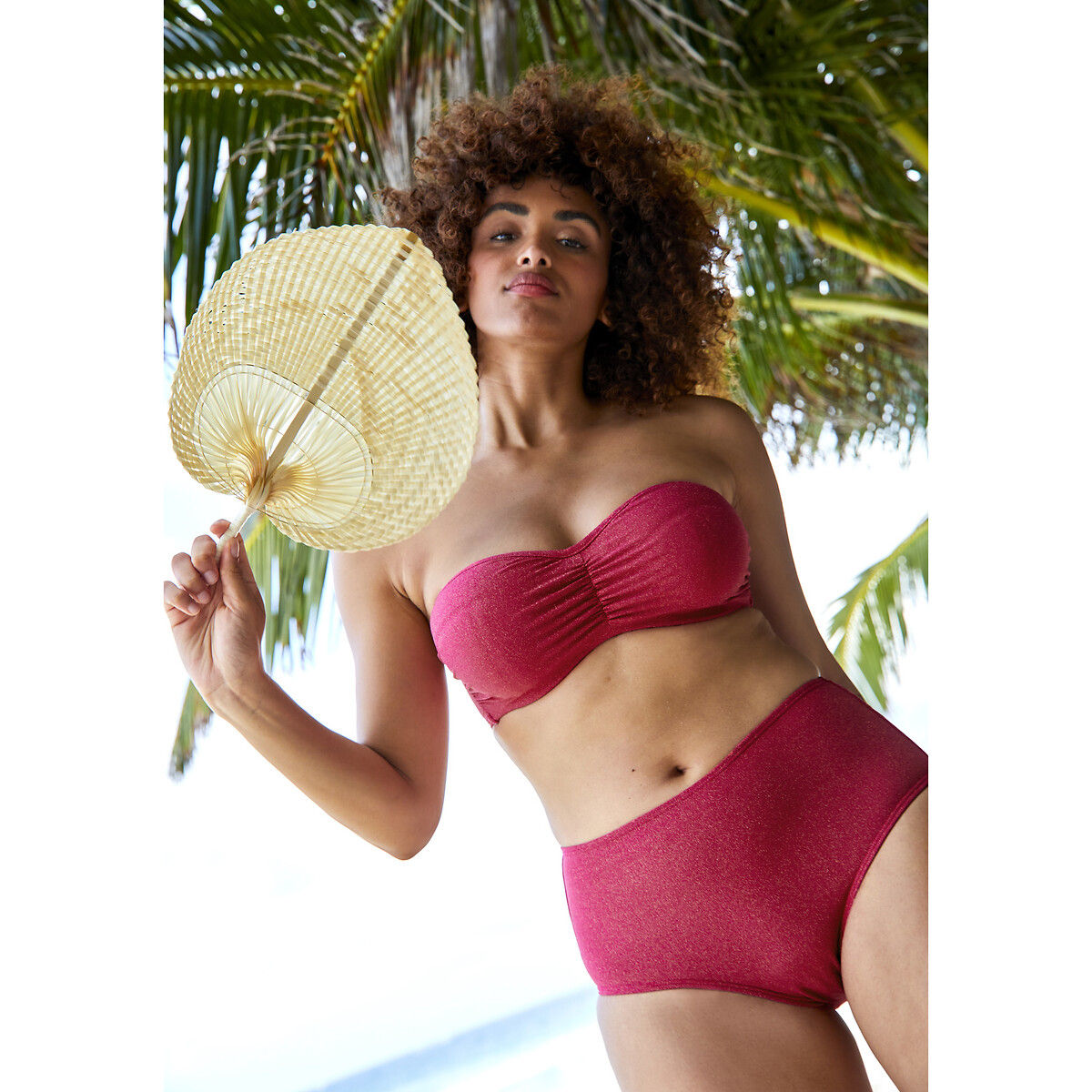 Reflet Bandeau Bikini Top pink, SANS COMPLEXE