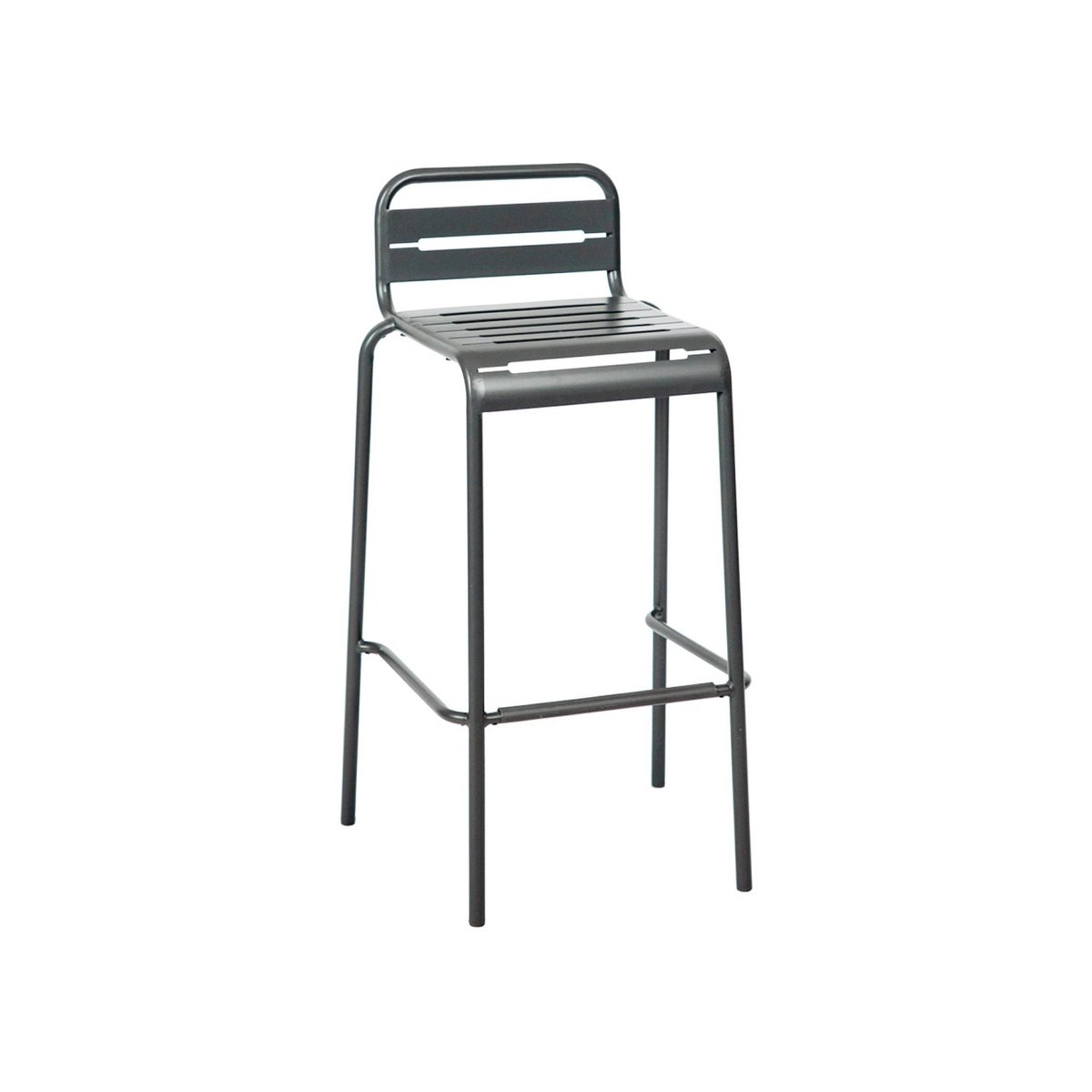 Table haute de jardin acier + 4 assises AMELIA anthracite, SWEEEK