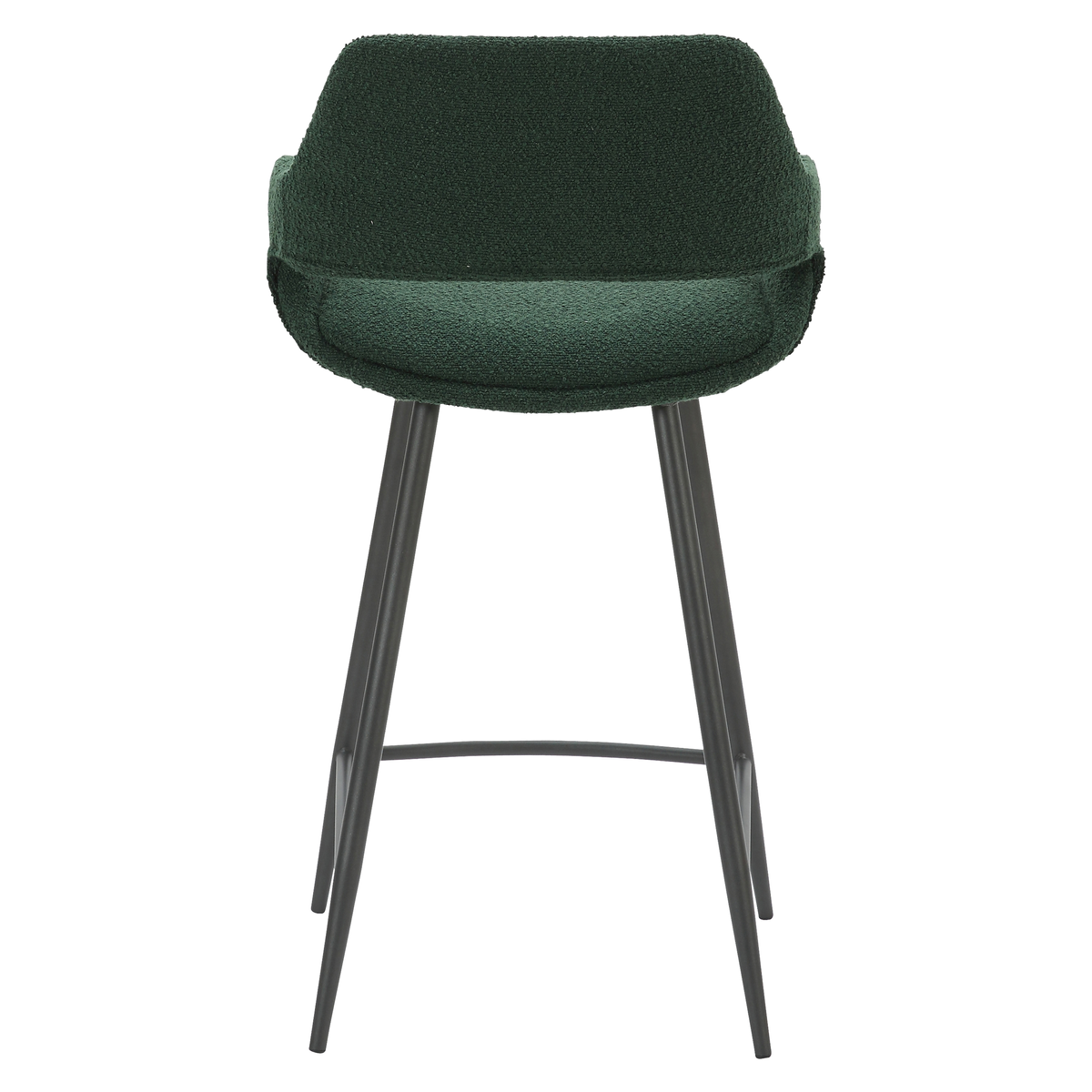 Chaise snack effet laine bouclette vert sapin, ZAGO