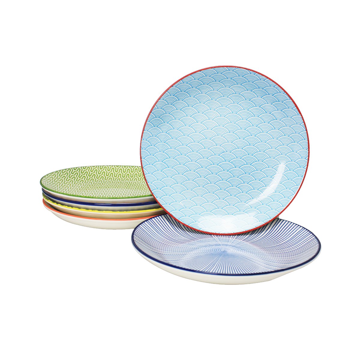 Lot de 6 assiettes à dessert design 3, SABAE multicolore, ARTIME