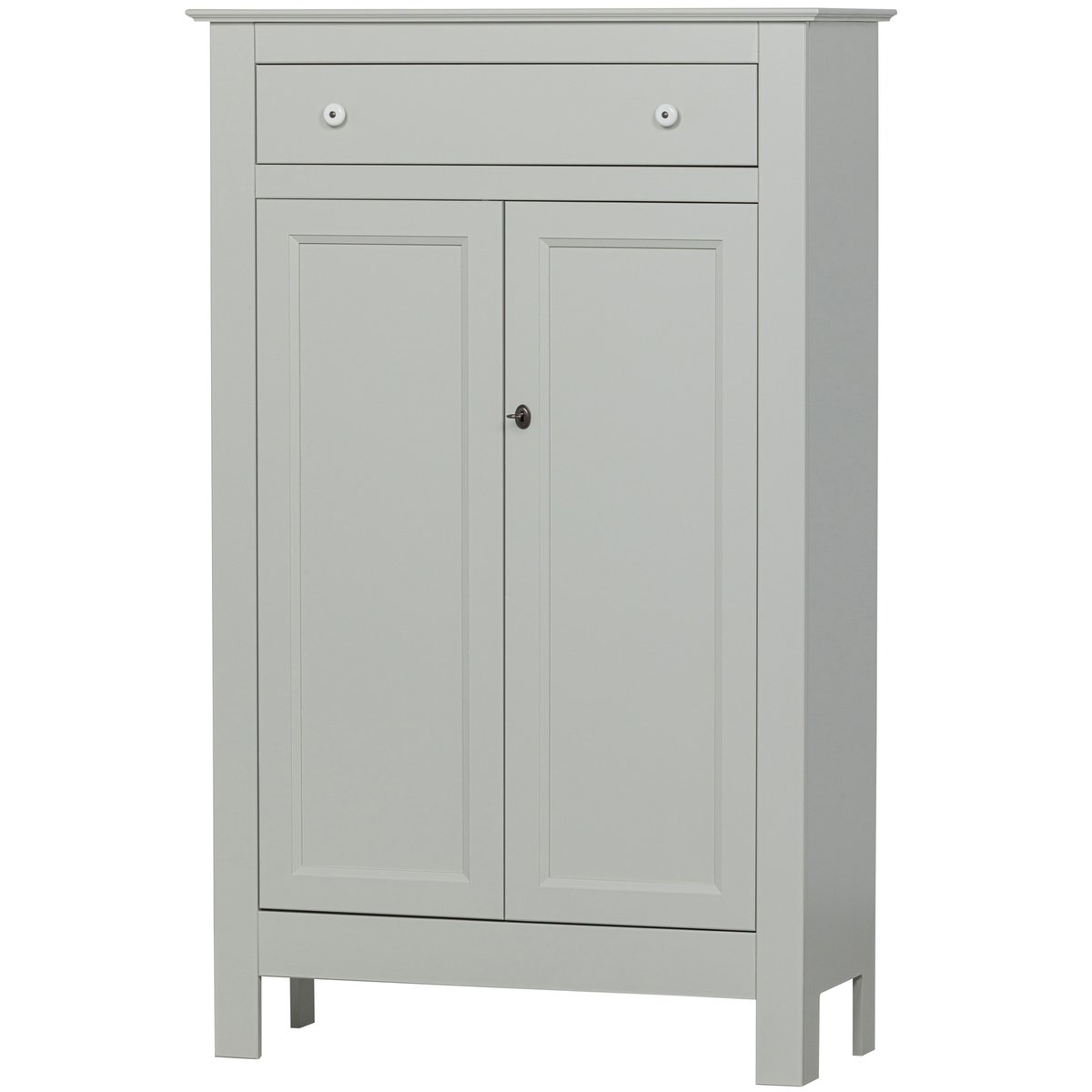 Armoire 2 portes et 1 tiroirs en pin EVA beige, WOOOD