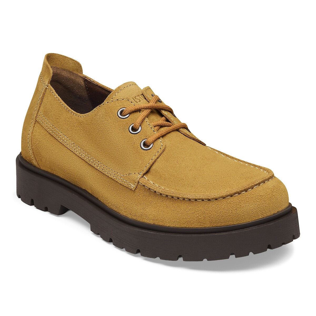 Derbies en cuir suédé Highwood Moc Lace Low camel, BIRKENSTOCK