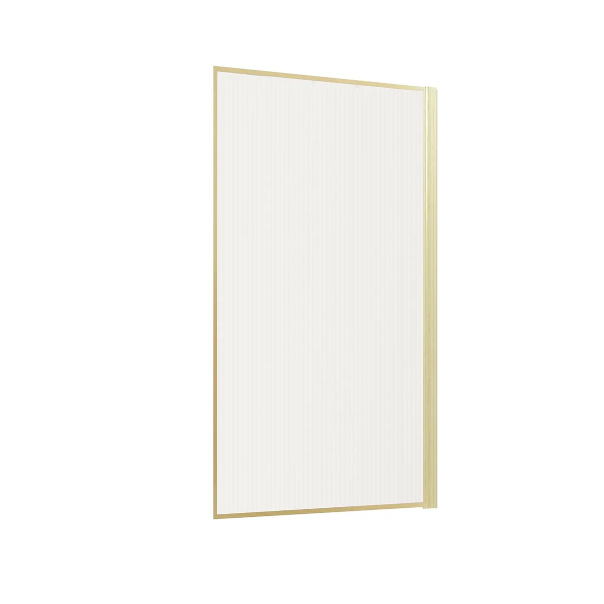 Paroi de douche en verre cannelé doré brossé doré, HOME MAISON
