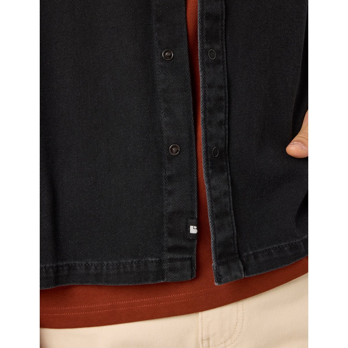 Surchemise en denim noir, BZB