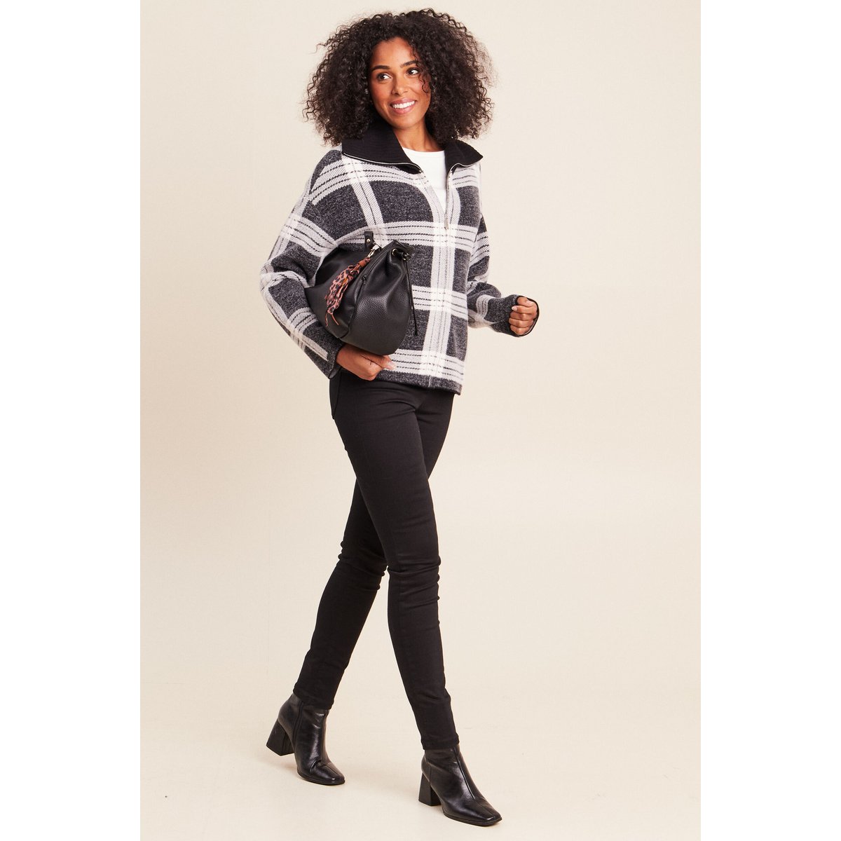 Gilet col camionneur gris anthracite, BREAL