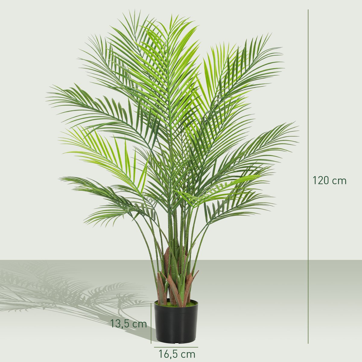 Palmier artificiel Plastique Vert vert, HOMCOM