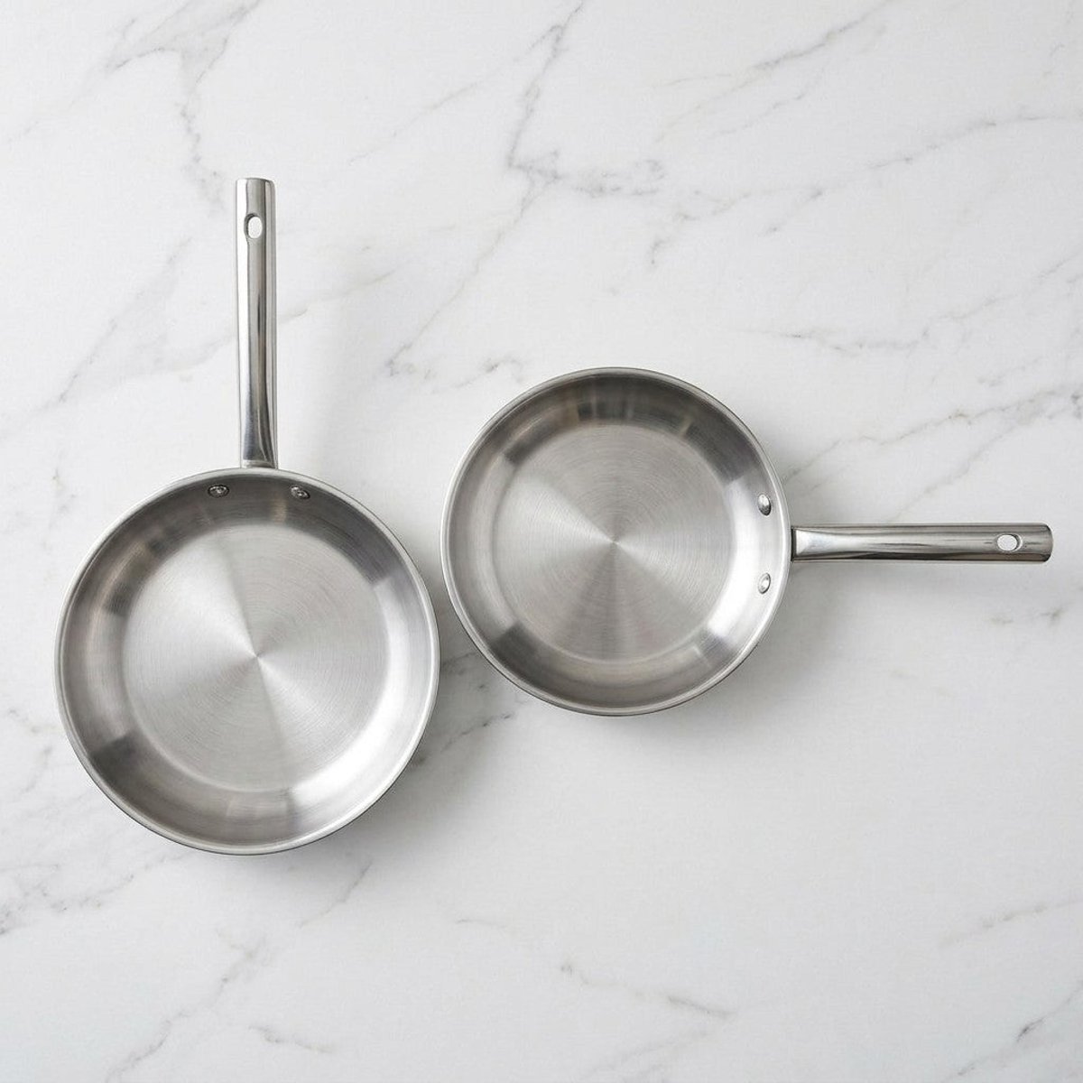 Poêle inox Rhona 24 cm tous feux induction gris, FACKELMANN