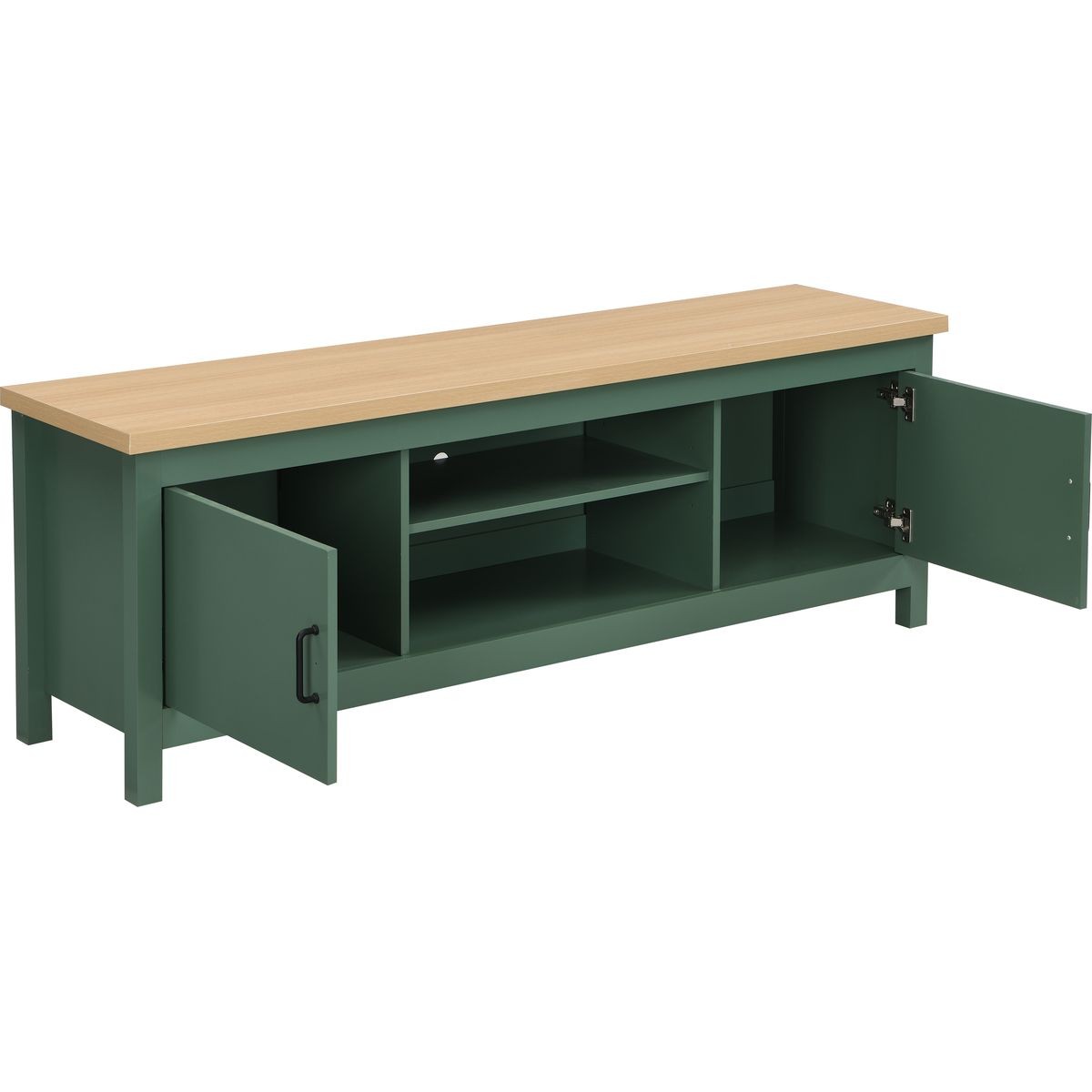 Meuble TV 2 portes - SANA vert, HOMIFAB