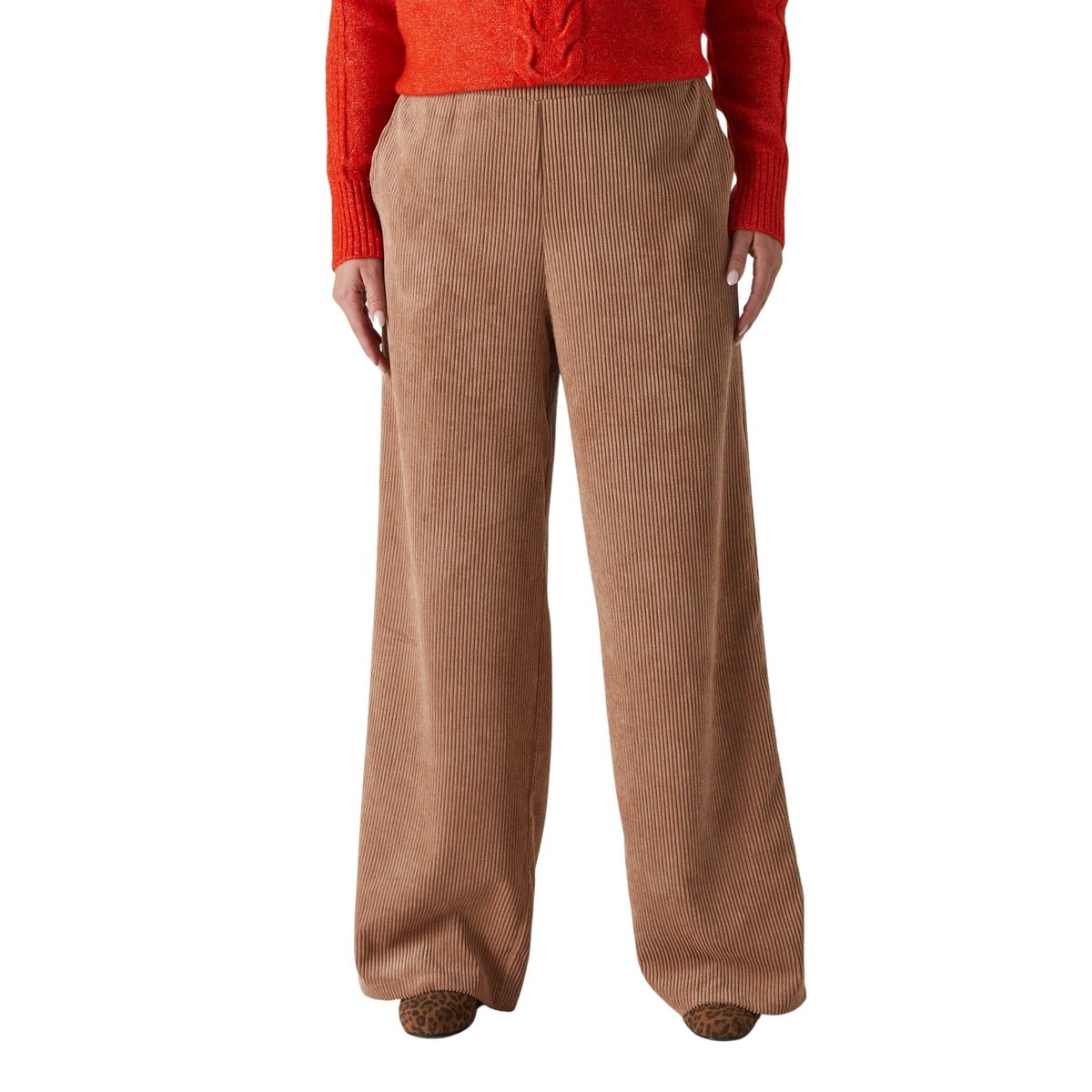 Pantalon velours côtelé bas évasé gris, DAXON