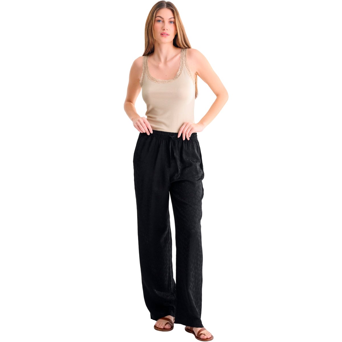 Bas pyjama pantalon long TALENA noir, LISCA