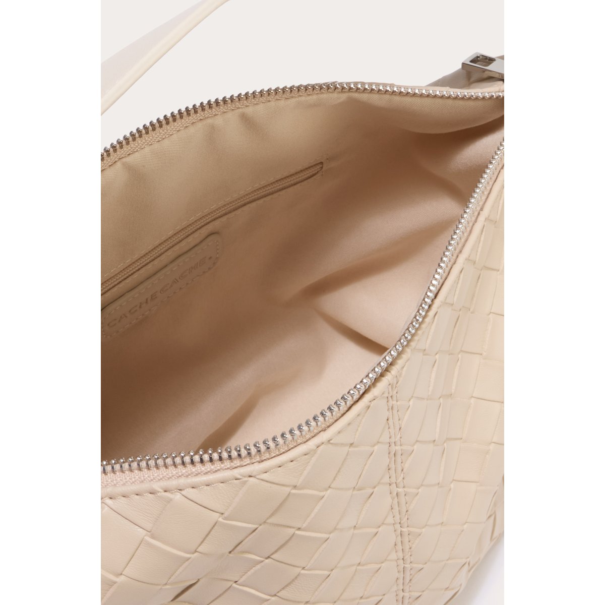 Sac tressé effet chiné beige, CACHE CACHE