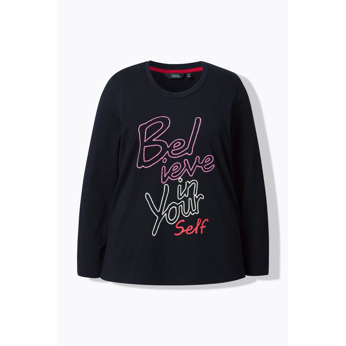 T-shirt classique à col rond et noir, ULLA POPKEN
