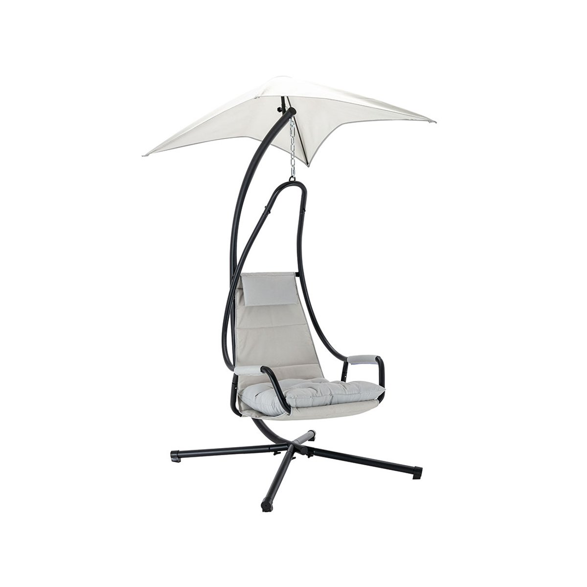 Fauteuil suspendu - COZUMEL noir / beige, LISA DESIGN