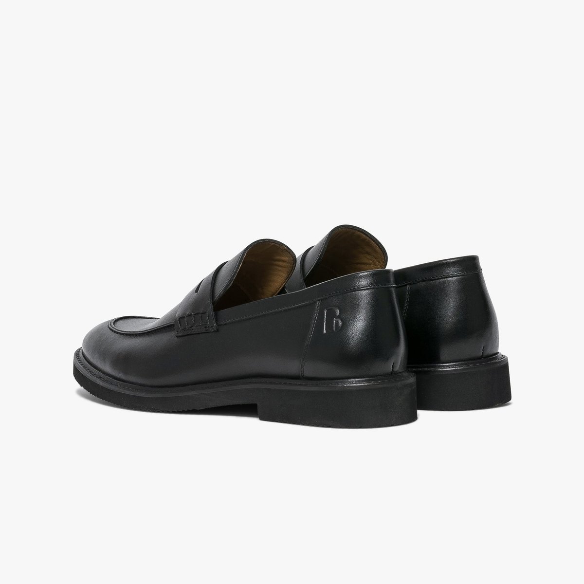 Mocassin en cuir OLIVIER noir, BOCAGE
