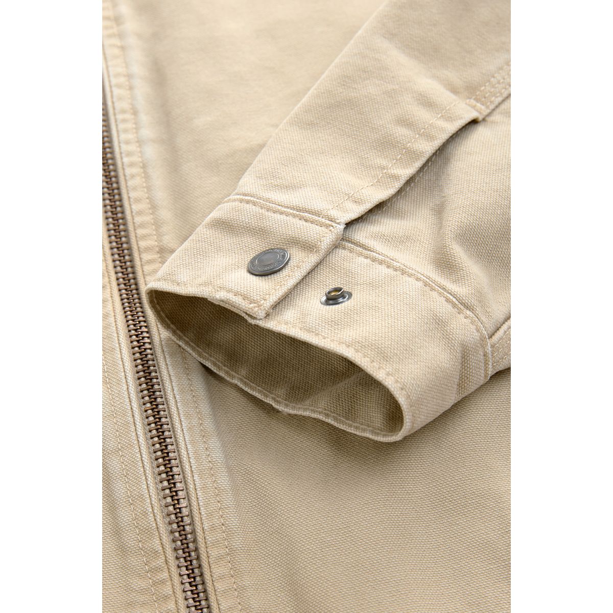 Veste ouvrier en toile avec col côtelé grège, NEXT