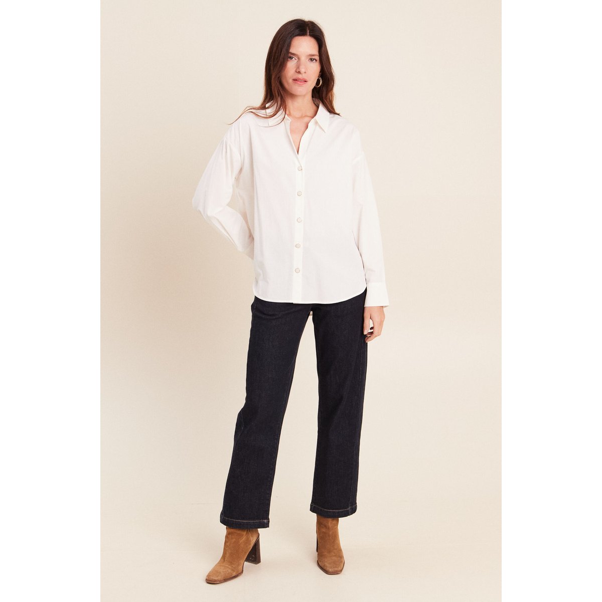 Chemise ample manches longues ecru, BREAL