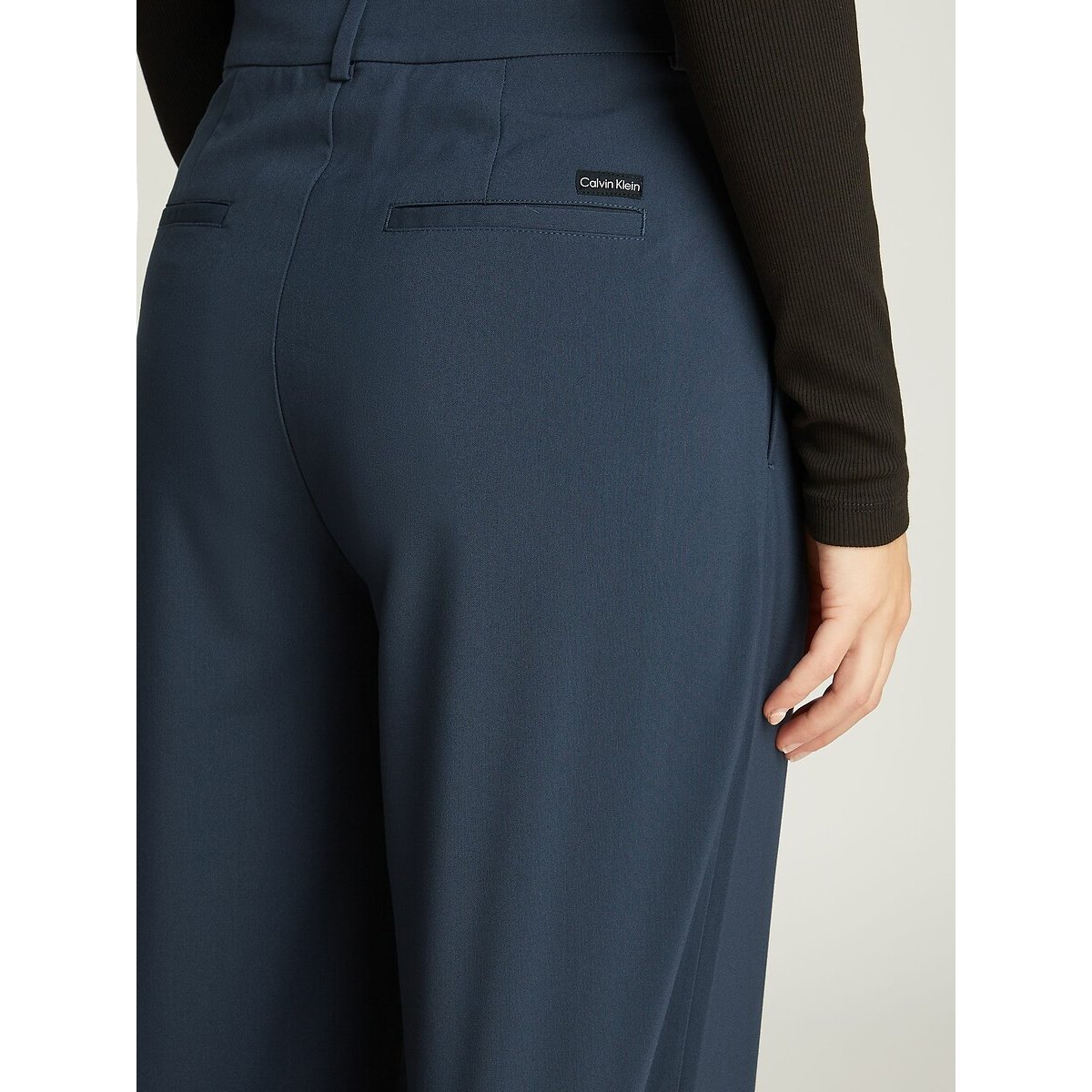 Pleat Front Trousers with Wide Leg 90005821, CALVIN KLEIN JEANS