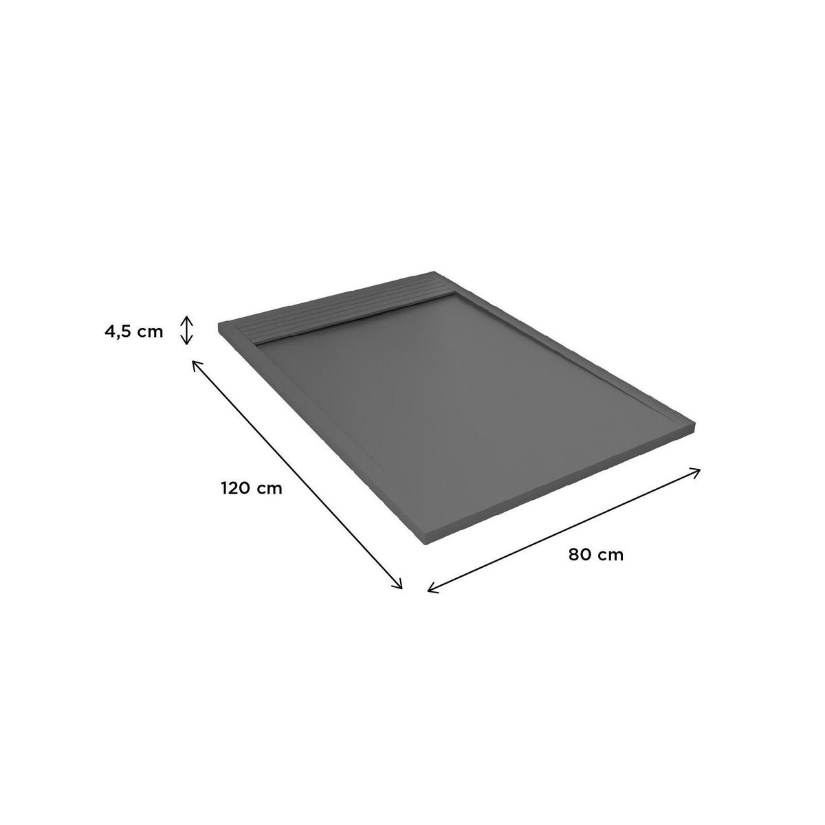 Receveur de douche en béton extra-plat JOSEPH gris, MOB IN