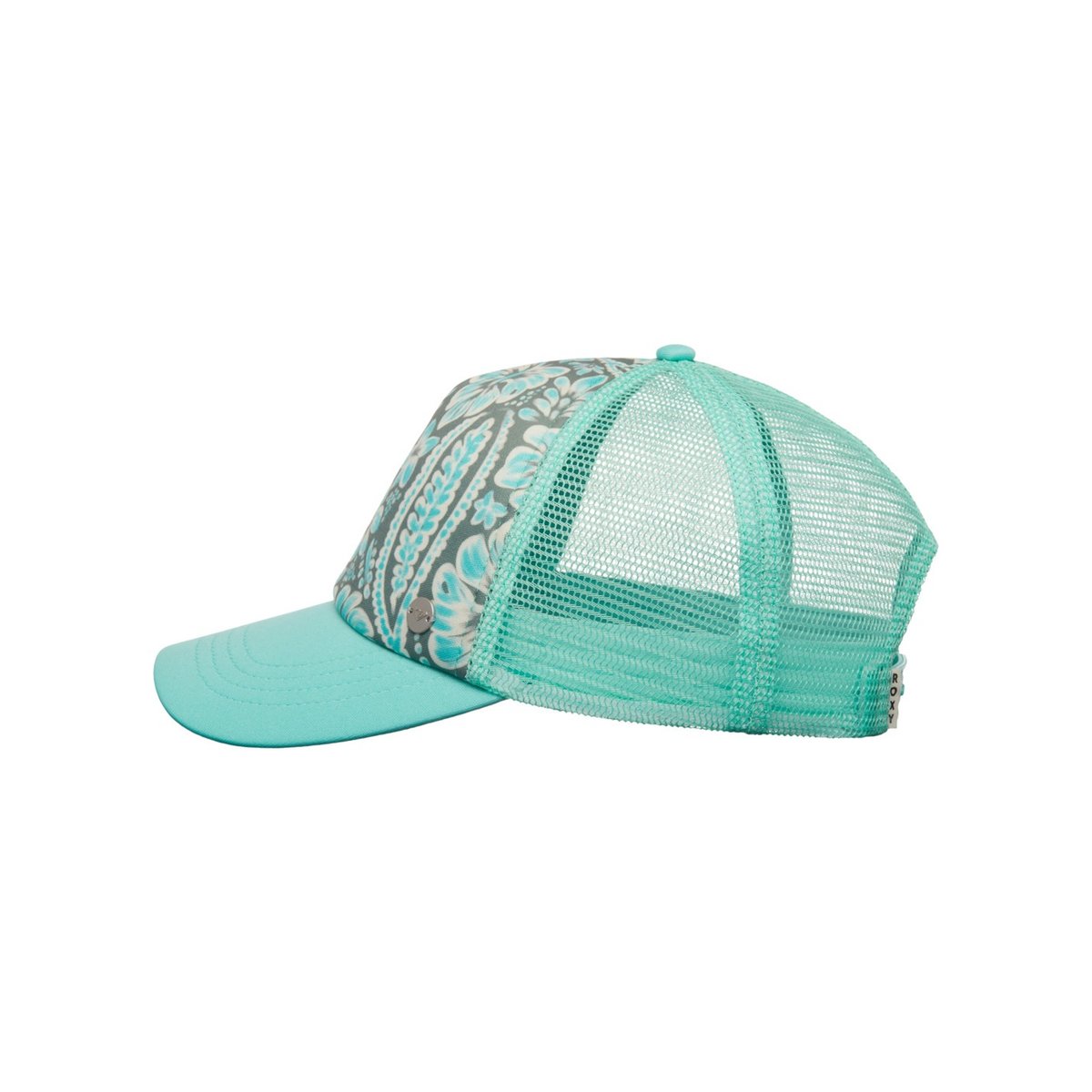Casquette trucker BEAUTIFUL MORNING. vert oil green wildside paisley, ROXY