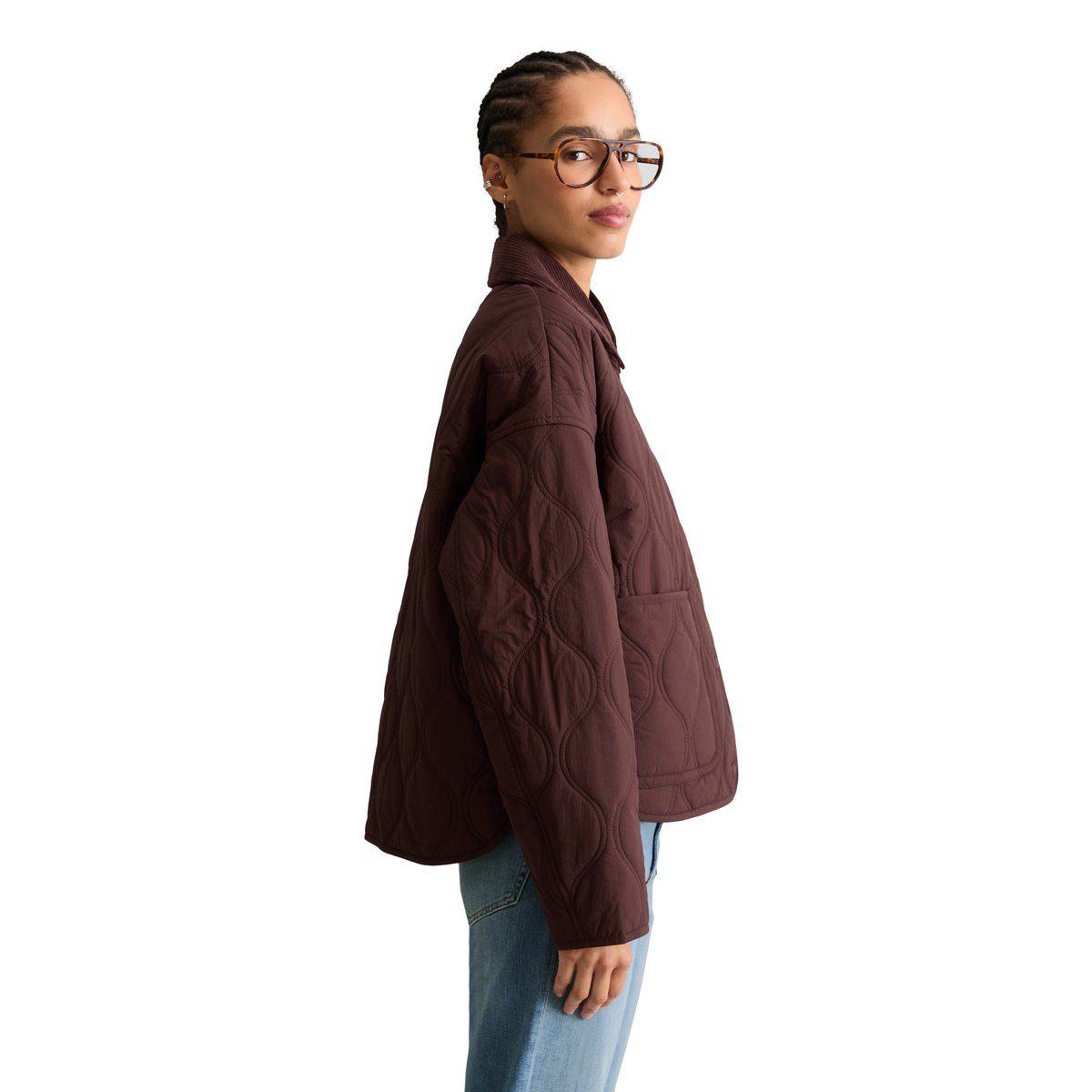 Veste matelassée style barn regular en nylon recyclé marron, MARC O’POLO DENIM