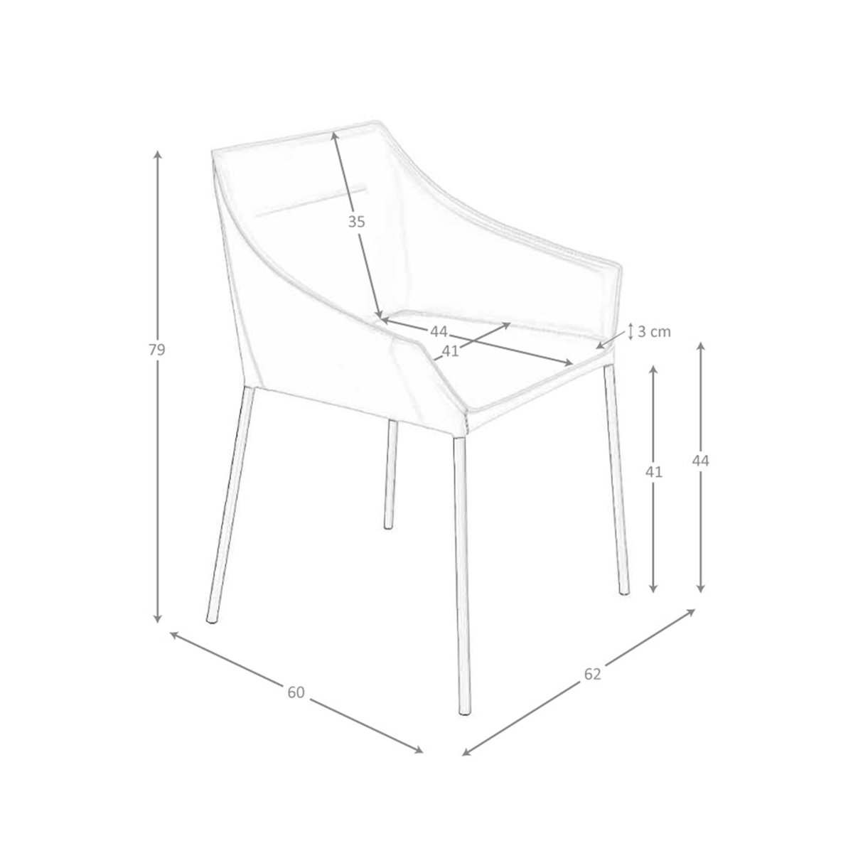 Chaise en similicuir marron marron | noir, ANGEL CERDA