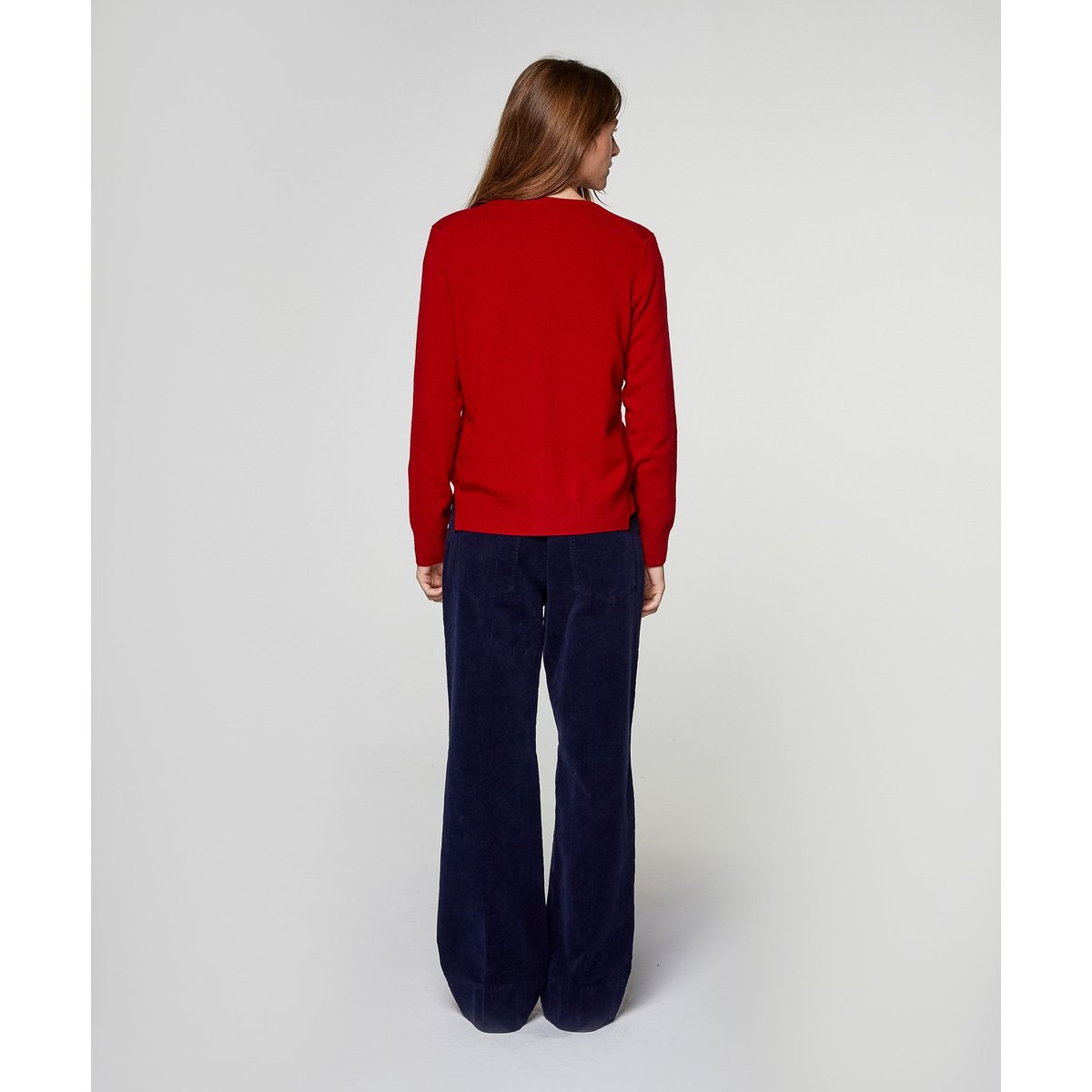 Cardigan en cachemire rouge, RODIER