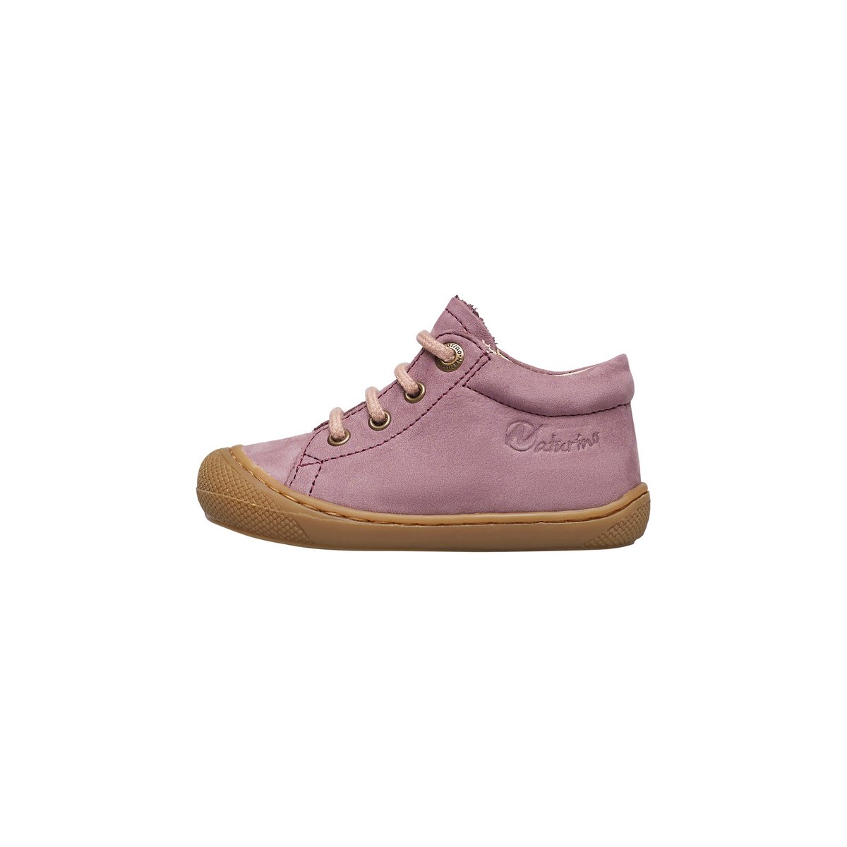 Chaussures premiers pas en suède COCOON prune, NATURINO