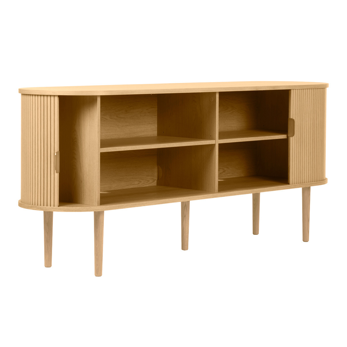 Buffet vintage bois clair chêne avec rangements 2 portes coulissantes L180 cm EPIC chêne clair, MILIBOO