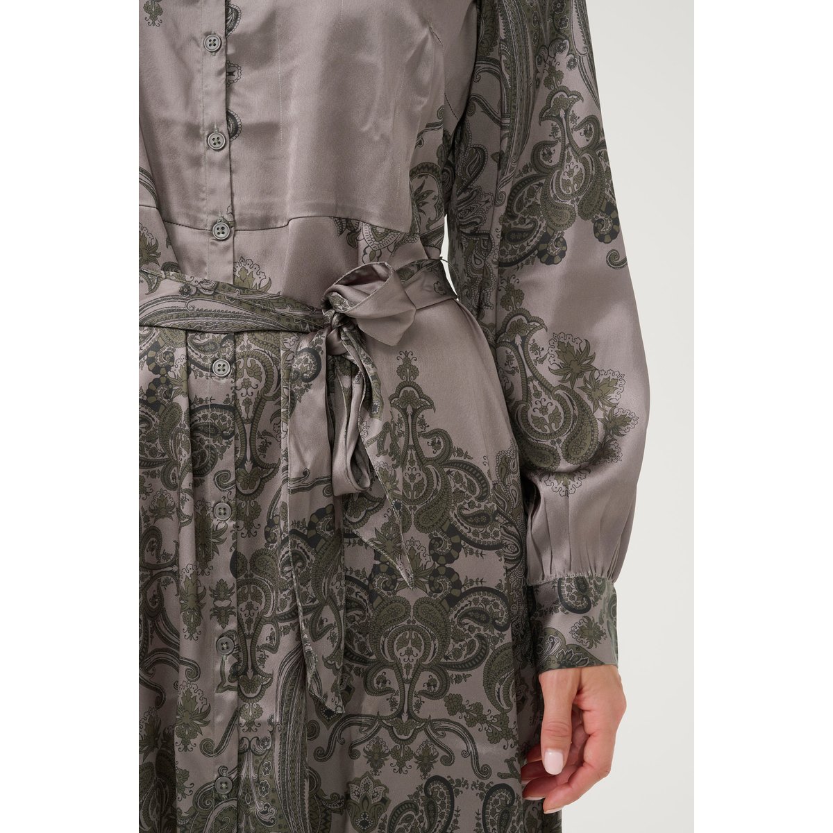 Dress gris ethnique falcon-big black/grey print, KAFFE