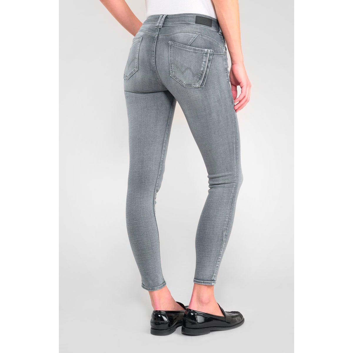 Jeans push-up slim PULP, 7/8ème grey, LE TEMPS DES CERISES