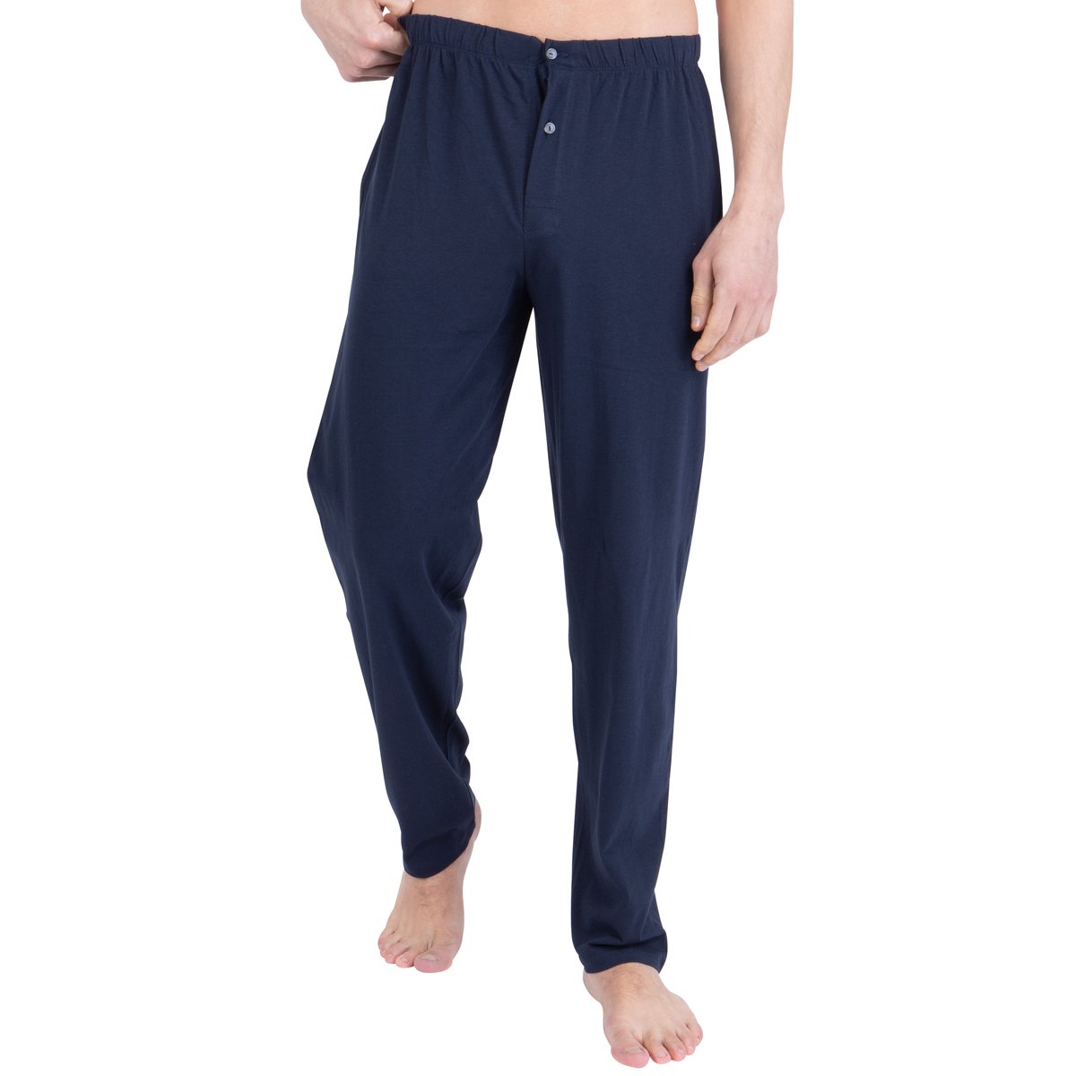 Pyjama long ouvert CHIC bleu-marine, ATHENA