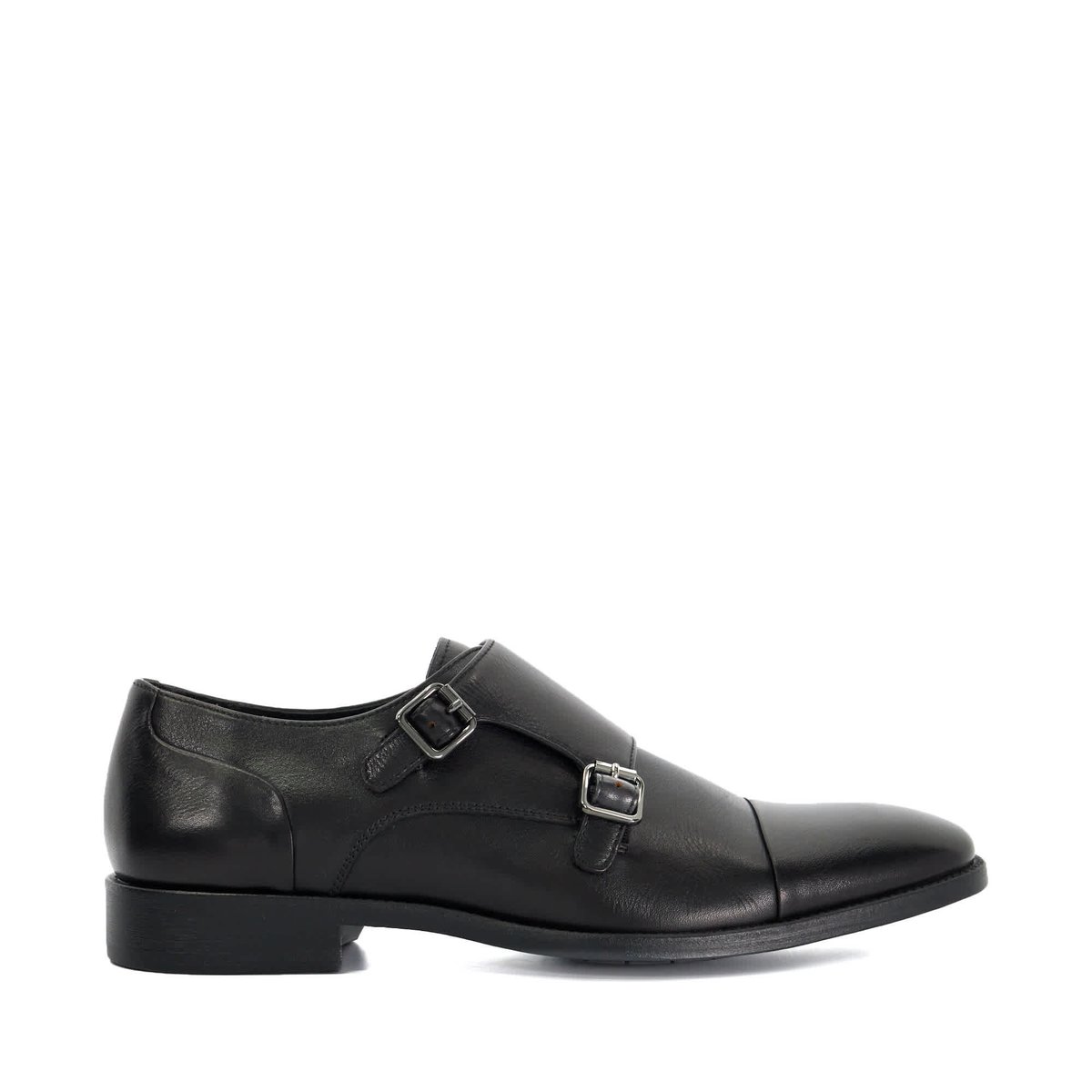 SATCHIN WFWide Fit Double Monk Strap Shoes - black-leather, DUNE LONDON