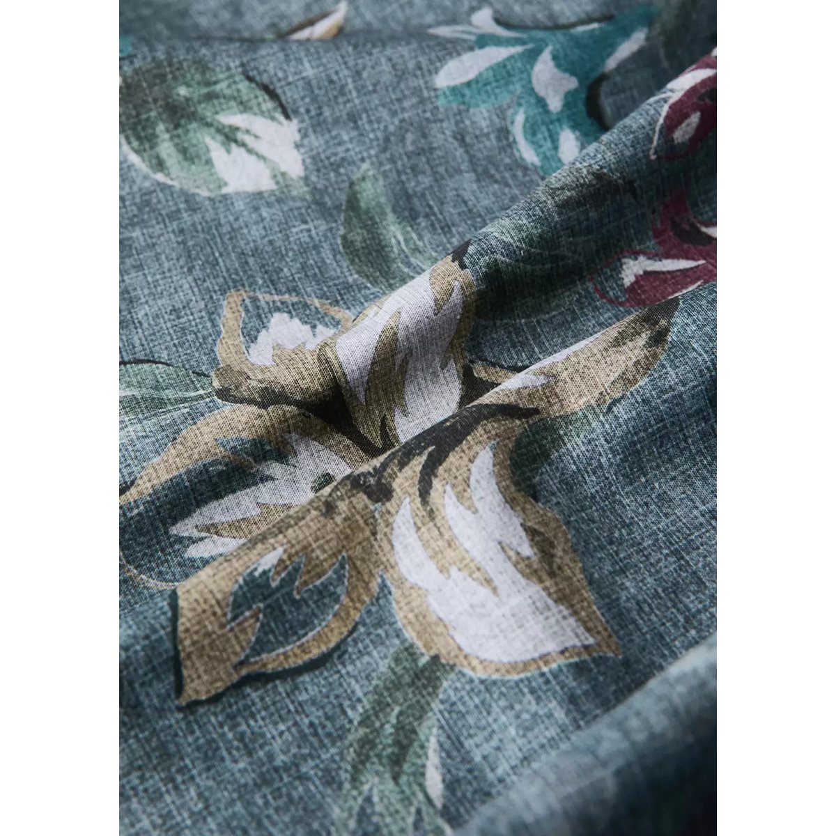 Housse de couette 100 % coton floral Lit 150/160 cm vert forêt, MANGO HOME