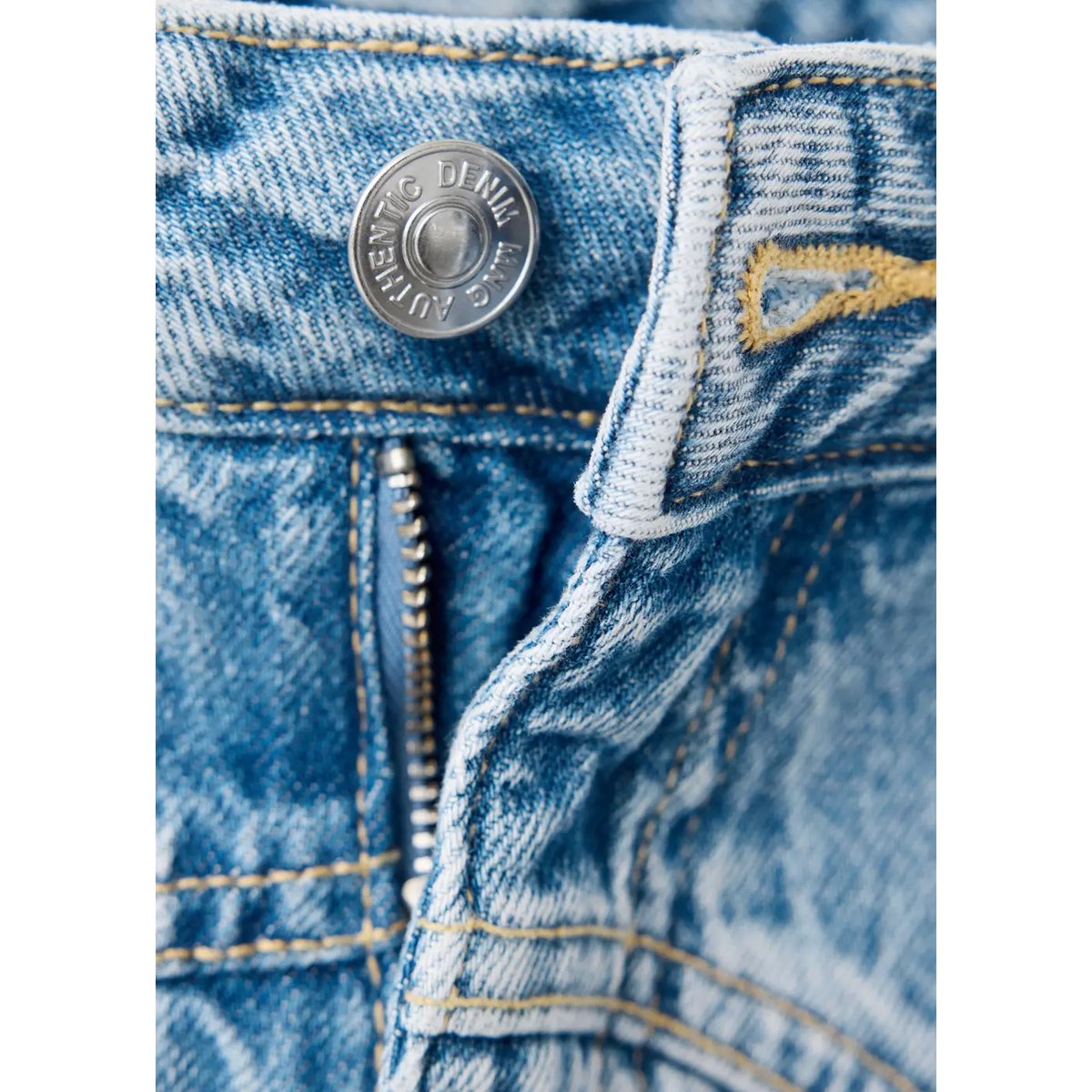 Jean low waist wide leg bleu moyen, MANGO TEEN