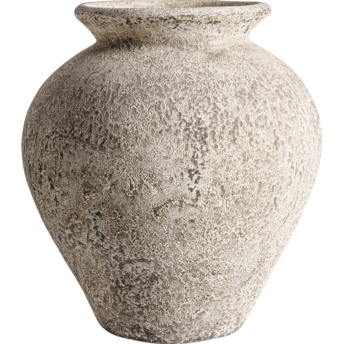 Vase vintage en céramique brun clair vieilli, RECOLLECTION
