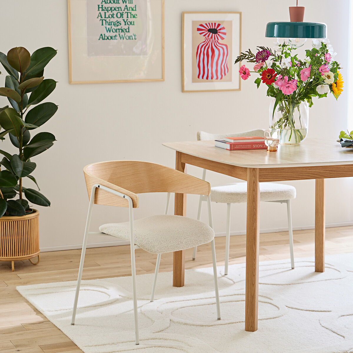 Sillón de comedor, Elleza crudo/beige , LA REDOUTE INTERIEURS