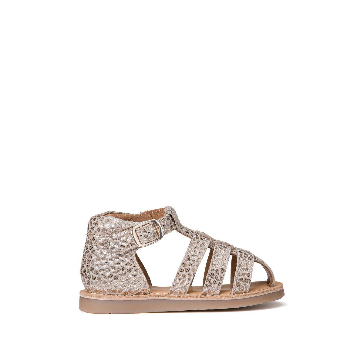 Sandalen in leer goudkleur, LA REDOUTE COLLECTIONS