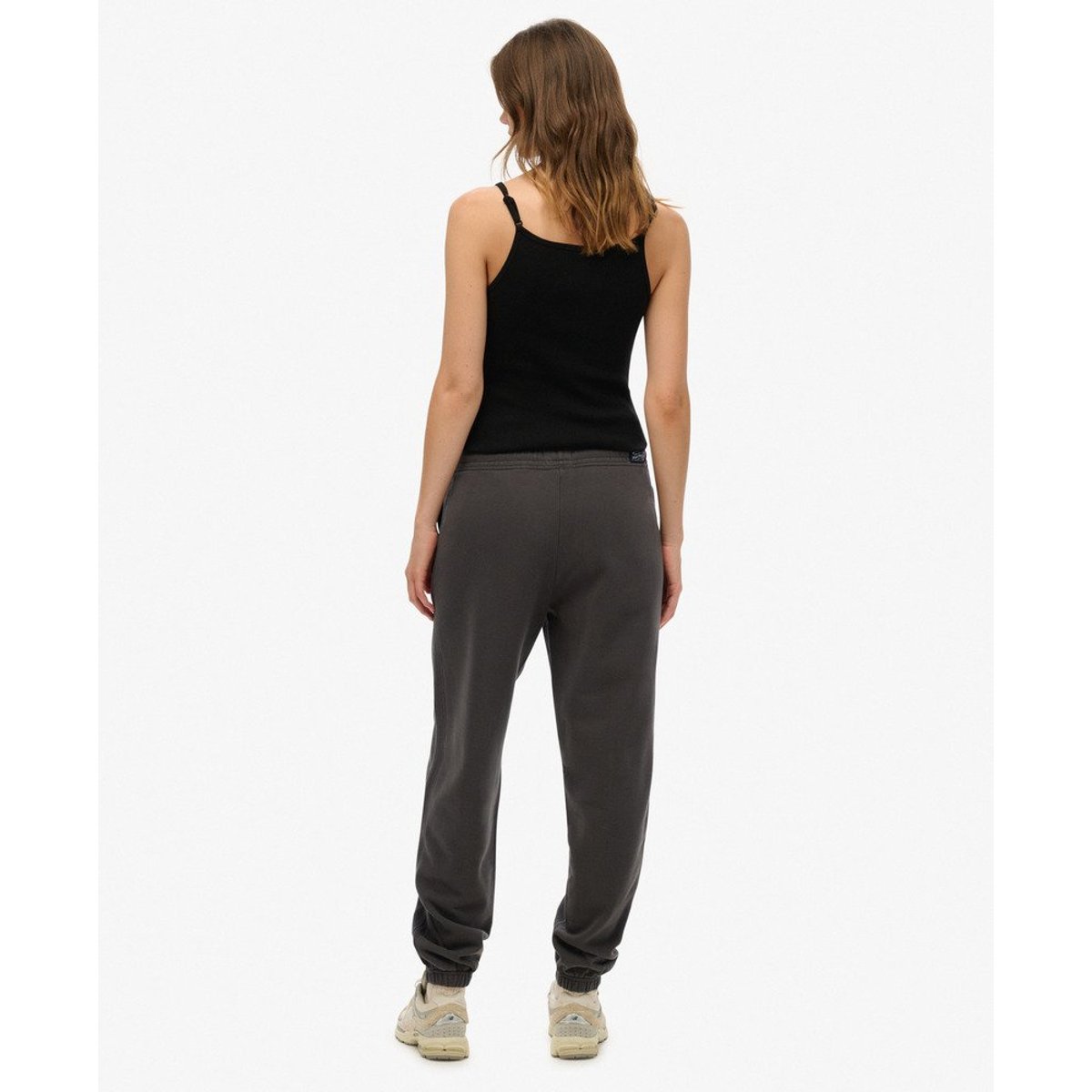 Pantalon de survêtement boyfriend Athletic Essential anthracite, SUPERDRY