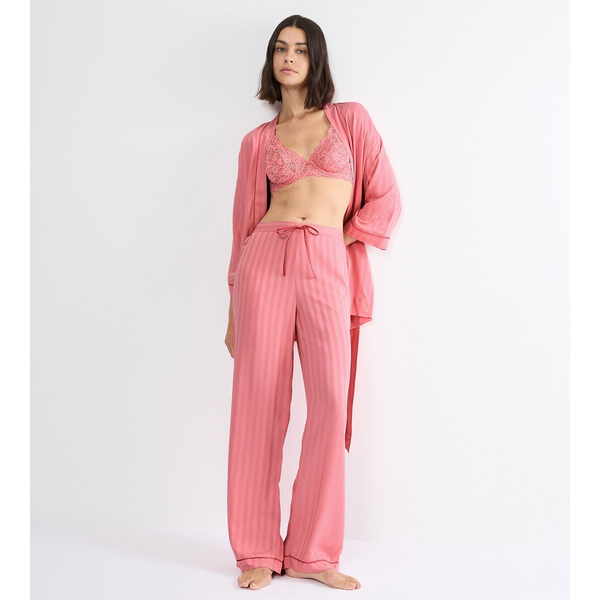 Pantalon de pyjama AMOURETTE JACQUARD rose, TRIUMPH