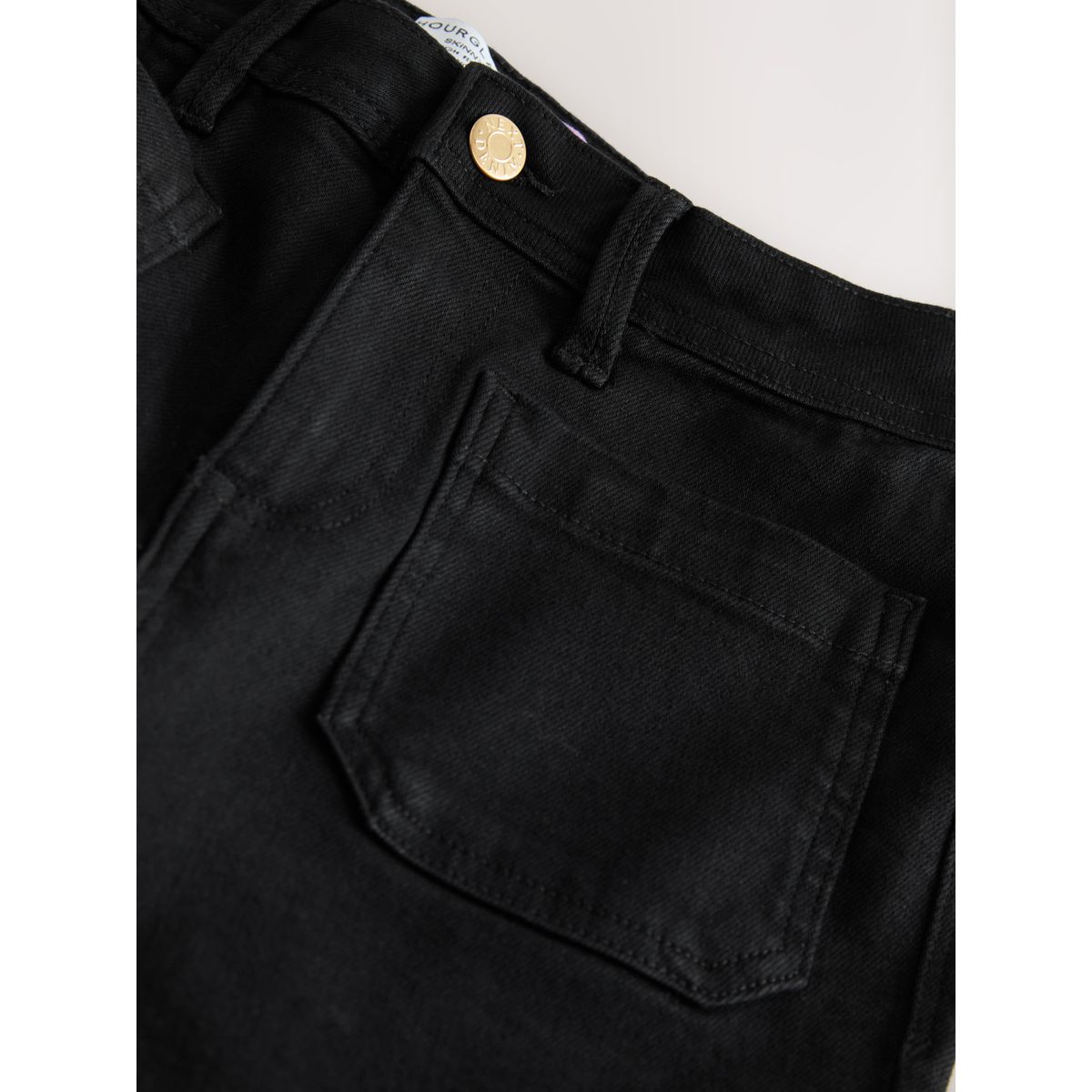 Jean skinny taille haute coupe sablier noir, NEXT