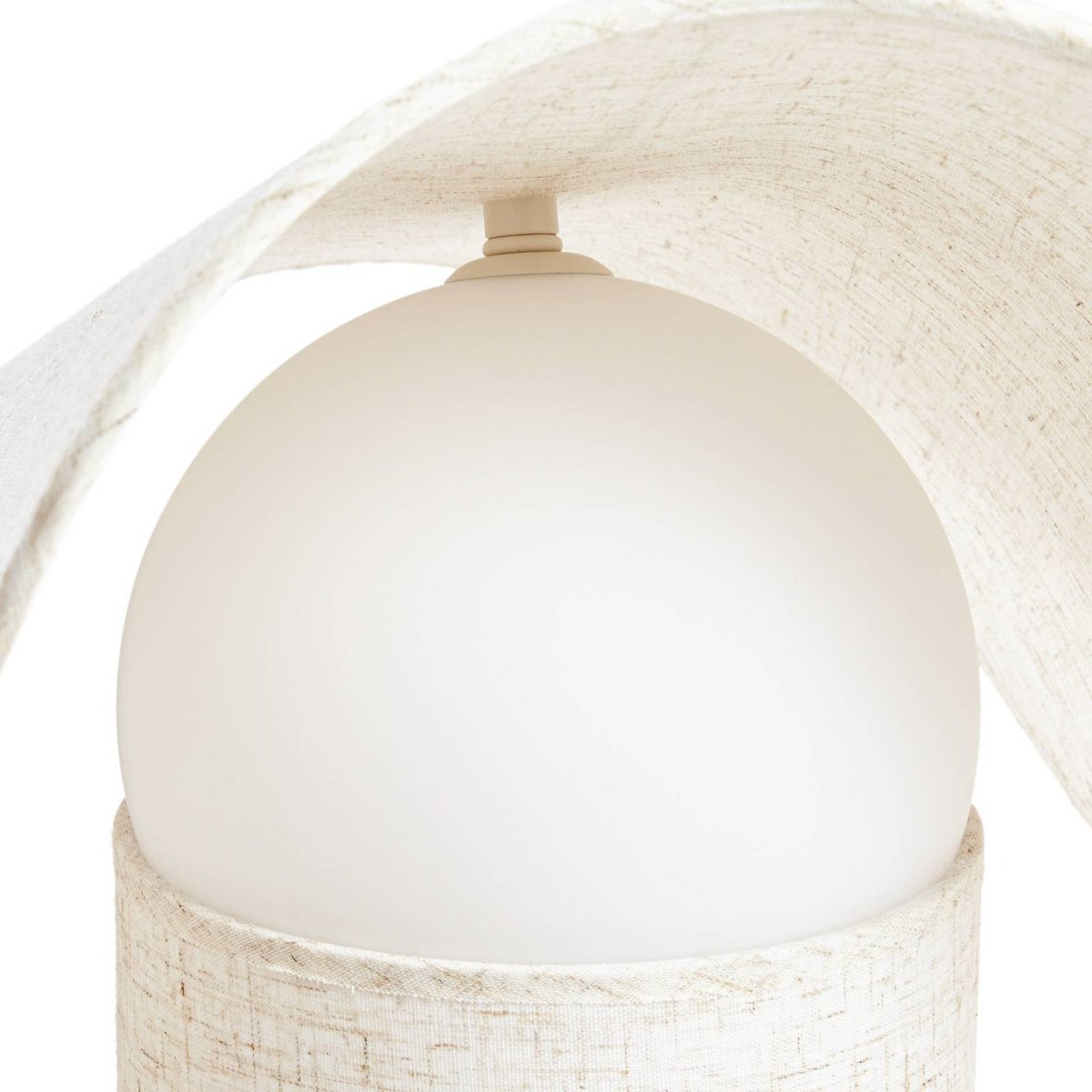 Lampe à poser en textile designLED, Tamani beige, blanc, LUCANDE