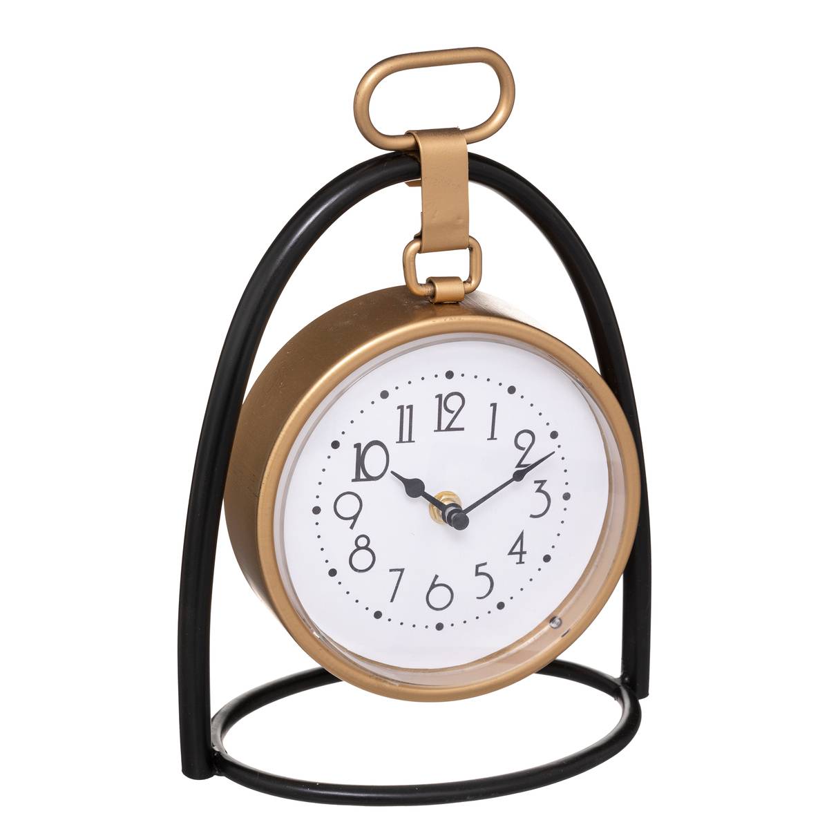 Horloge à poser métal doré MAX multicolore, ATMOSPHERA