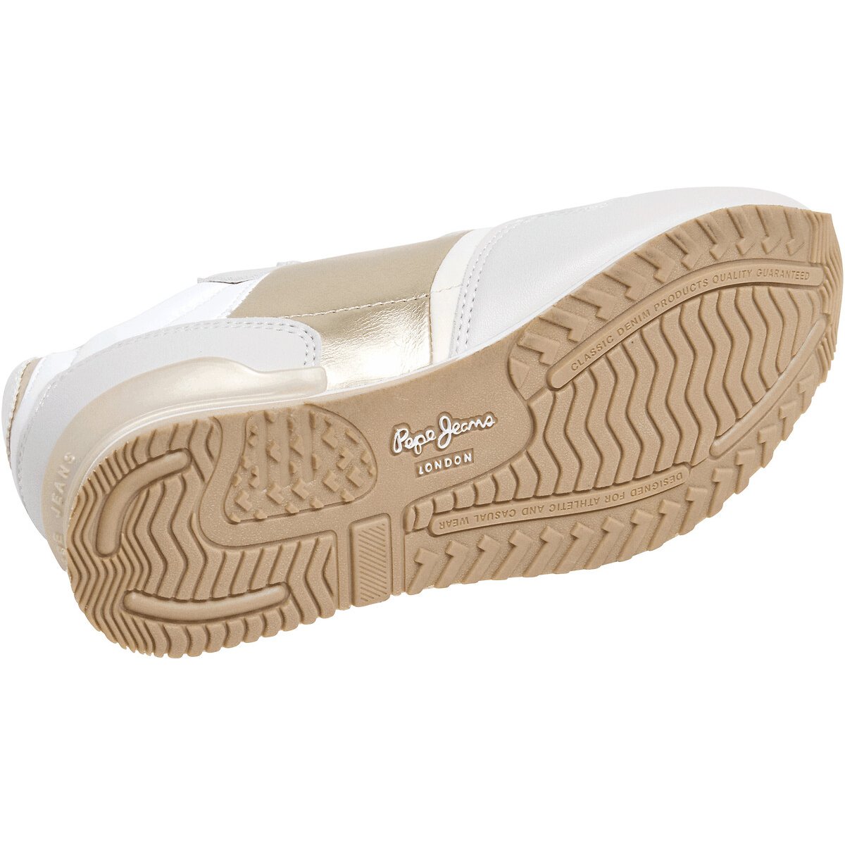 Baskets London Shine beige/doré, PEPE JEANS