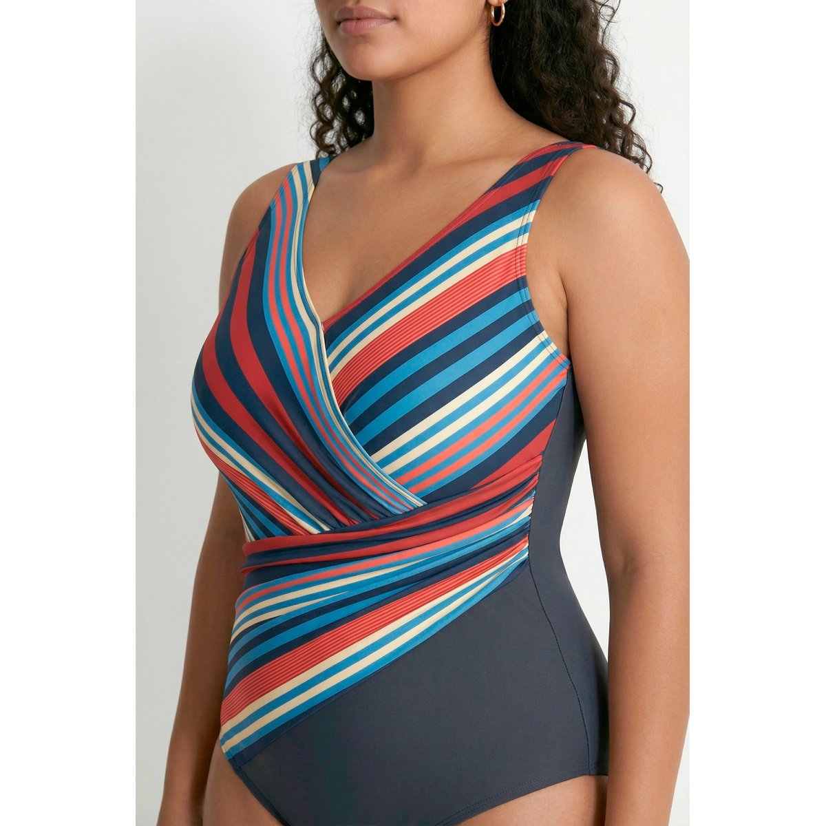 Maillot de bain avec bonnets souples marine, ULLA POPKEN