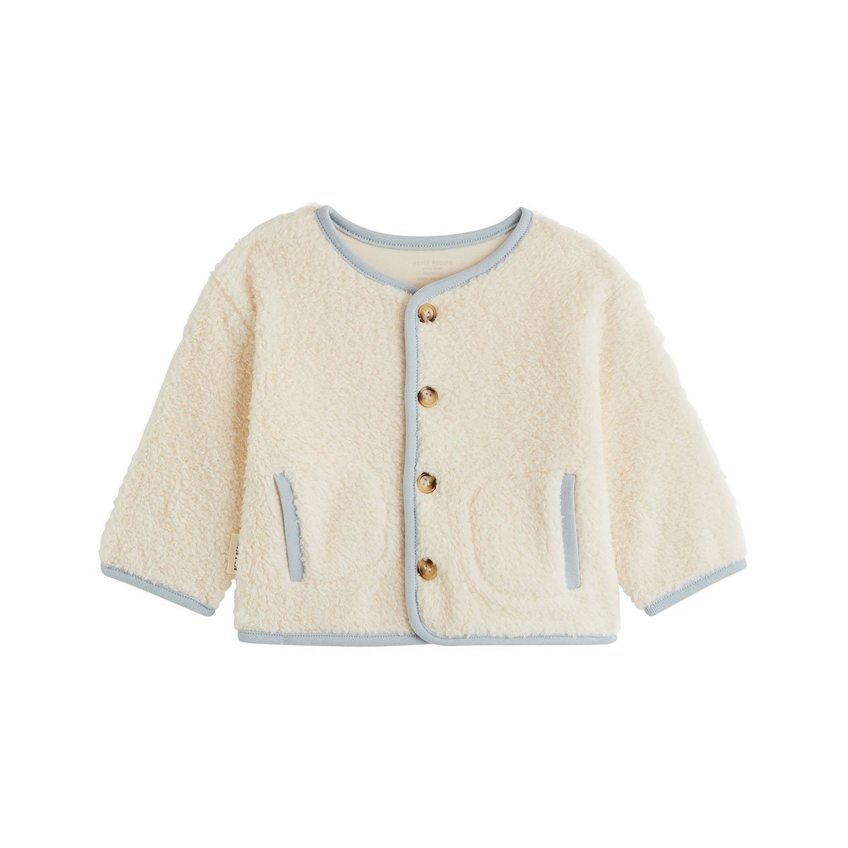 Veste bébé en sherpa Voix Lactée ecru, PETIT BEGUIN