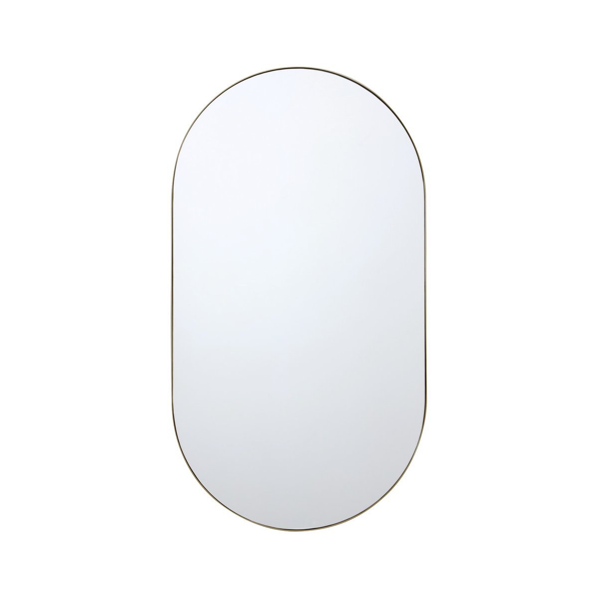 Miroir ovale fin 50x90x3cm or, EMDE