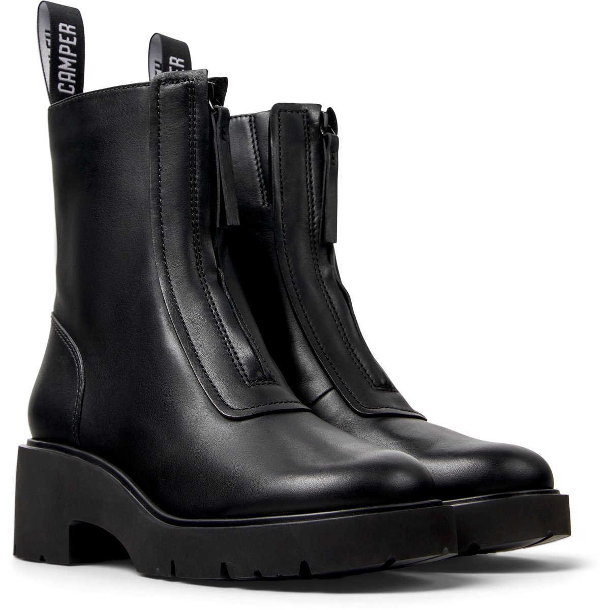 Bottines Milah Smooth Leather noir, CAMPER