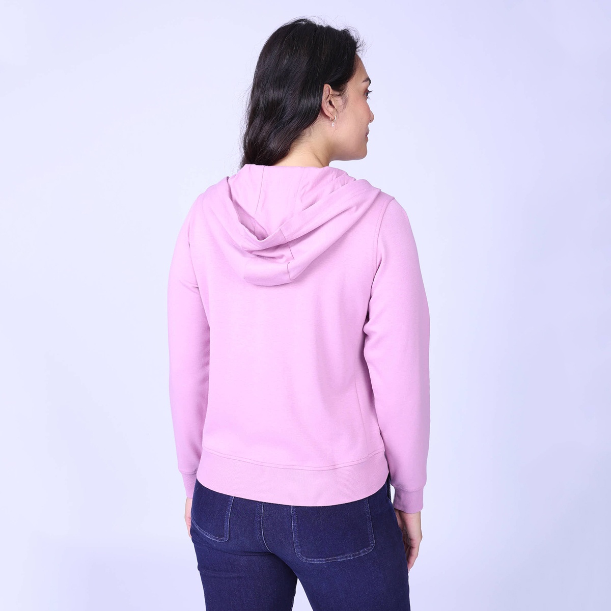 Sweat zippé à capuche Habbie mauve, MISE AU GREEN