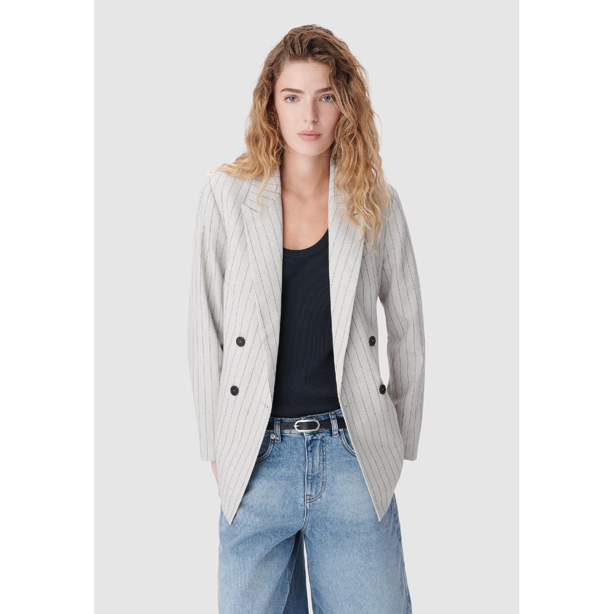 Veste de tailleur rayures tennis beige, IKKS